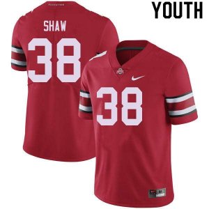 NCAA Ohio State Buckeyes Youth #38 Bryson Shaw Red Nike Football College Jersey PWH7445ON